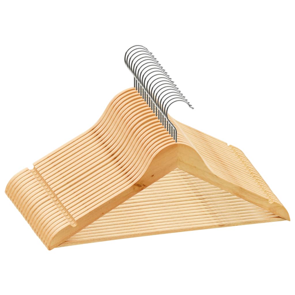 vidaXL Clothes Hanger Set Coat Hanger Clothes Organizer Non-slip Hardwood