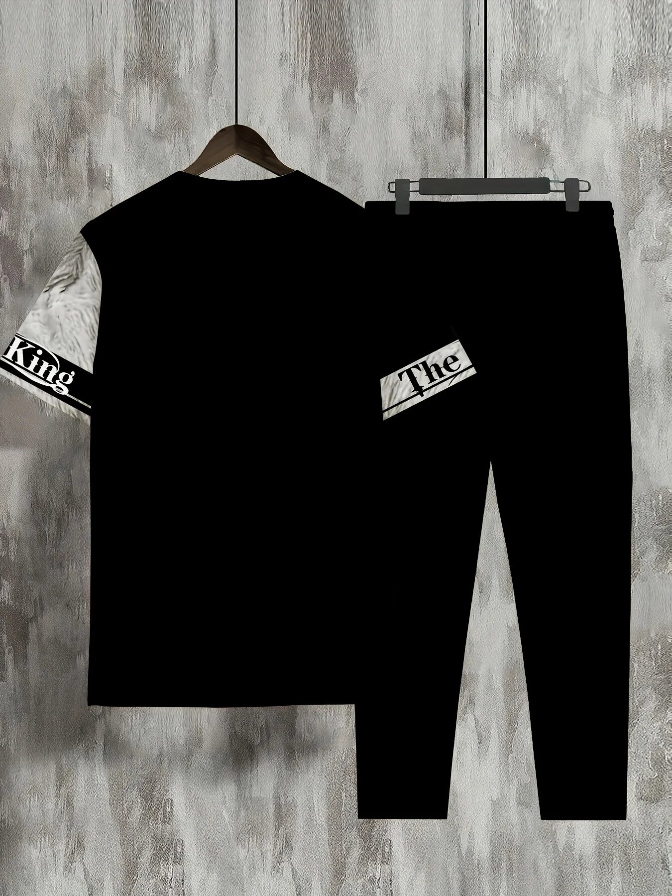 2025 summer new men's suit short sleeve trousers fashion 3D digital print liger top suit men's sportswear