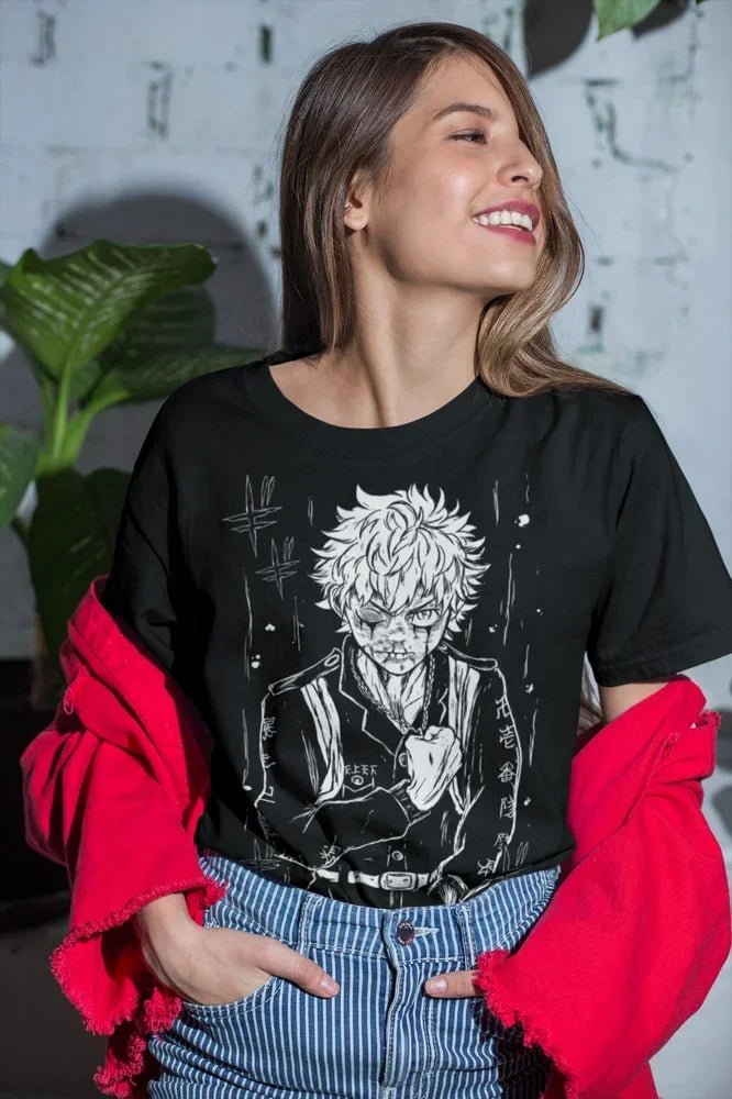 Chifuyu Matsuno T-Shirt Tokyo Revengers Anime Mikey Draken Takemichi Black Shirt